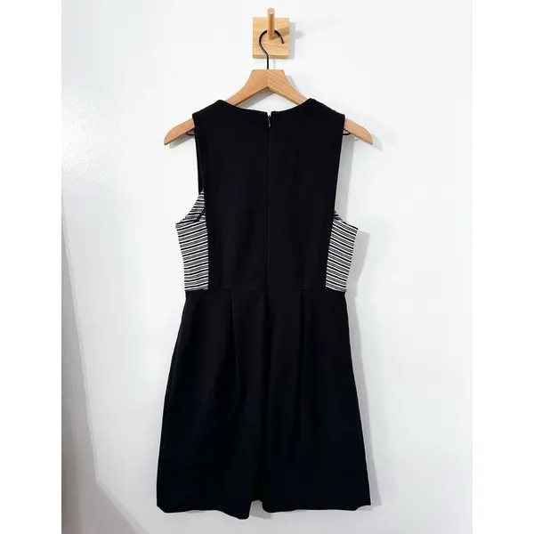Madewell Women's Size 6 A-Line Dress Black Knee Length Casual Cotton - Image 3