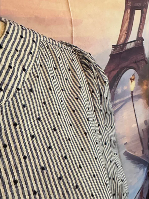 Court & Rowe Striped and Polka Dot Short Sleeve Blouse - Image 4