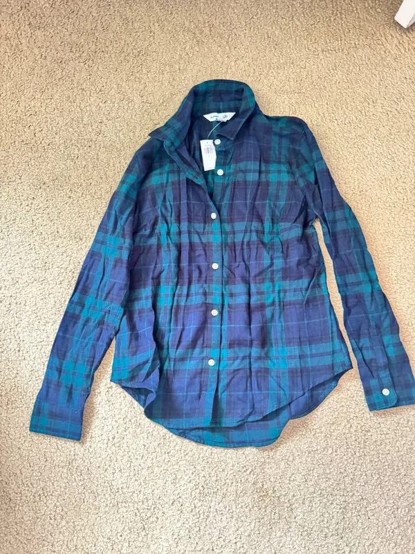 Green Flannel Old Navy - Image 2