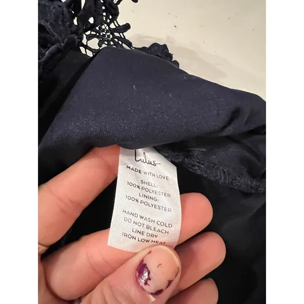 Lulu's Love Poem Navy Blue Floral Lace Sleeveless Cocktail Dress NEW Size XXS - Image 6