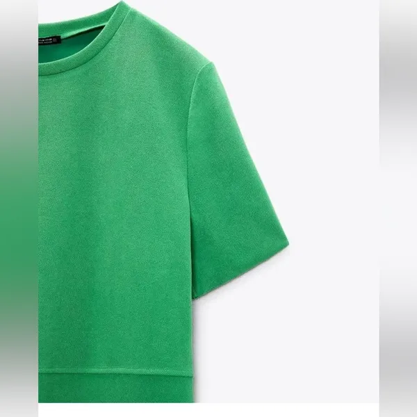 Zara Bright Green Mini Dress - Image 2