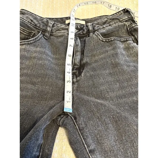 PacSun Mom Jeans Size 26 Black Gray Wash High Rise Straight Leg - Image 8
