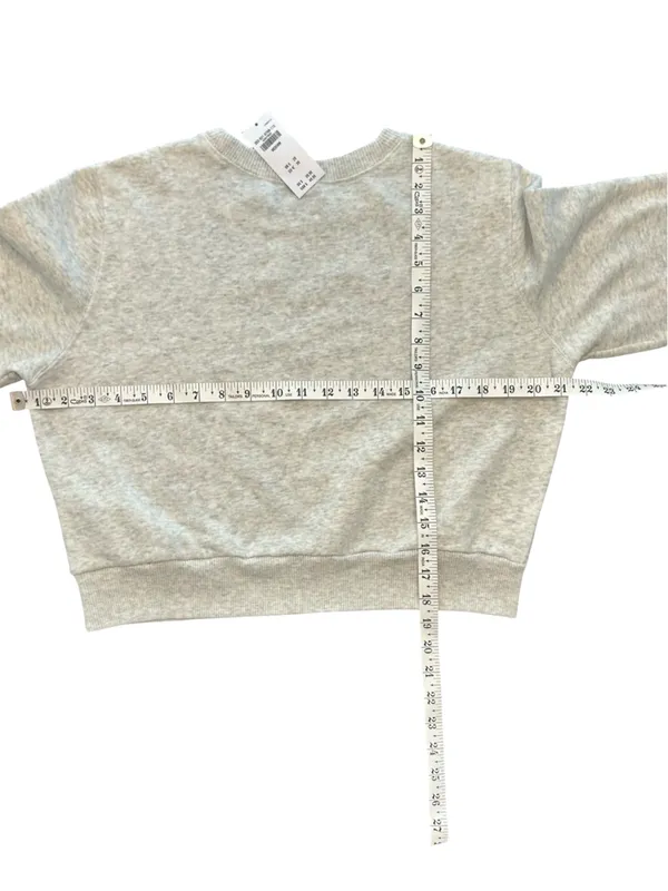 NWT Hollister Malibu Southern California Grey Crewneck cropped Sweatshirt M - Image 7