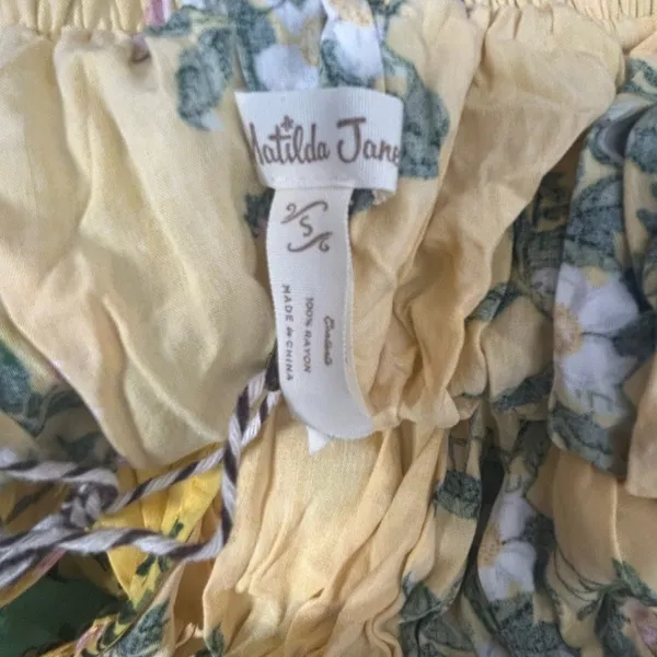 Matilda Jane Hooked on a Feeling Floral Off Shoulder Dress Large - Image 9