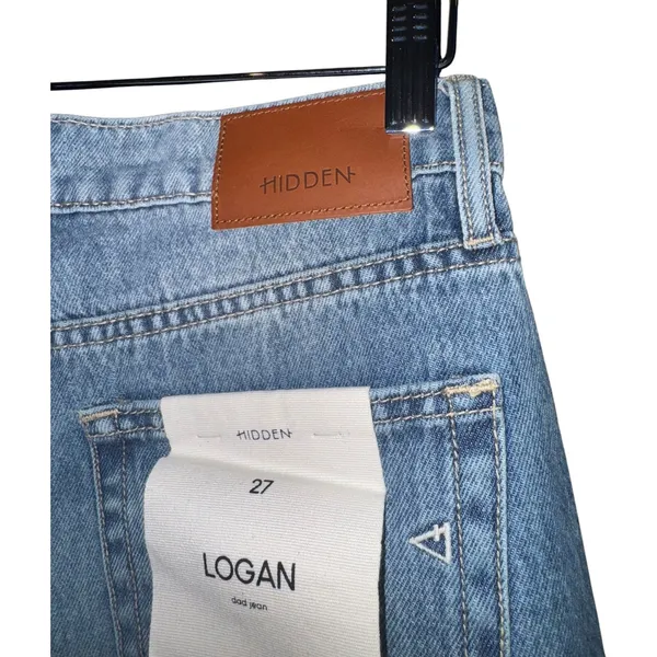 Hidden Logan Dad Jeans‎ Women's 27 Wide Leg Distressed Baggy Medium Wash New - Image 9