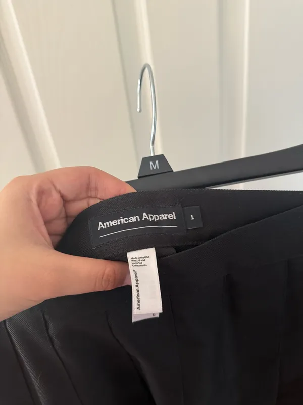 American Apparel Gabardine Black Pleated Tennis Mini Skirt - Image 3