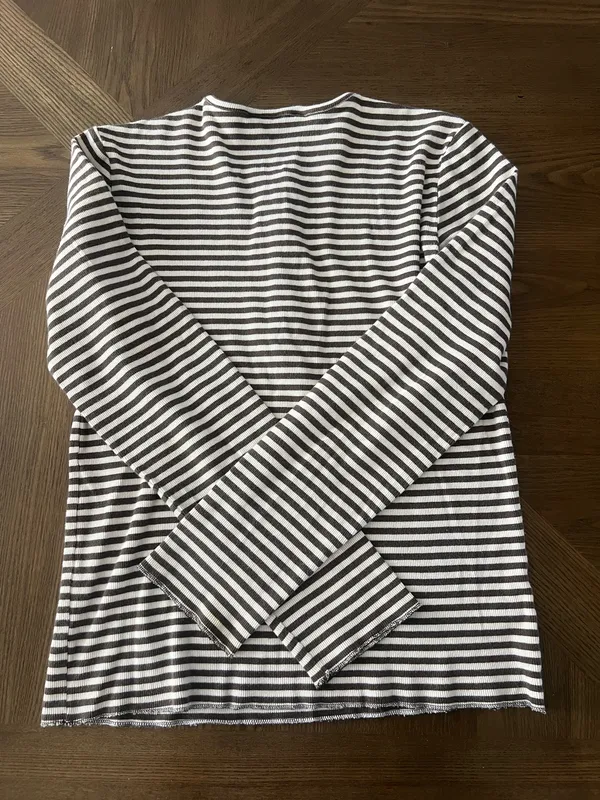 Gap Cotton Striped Long Sleeve Top - Image 4