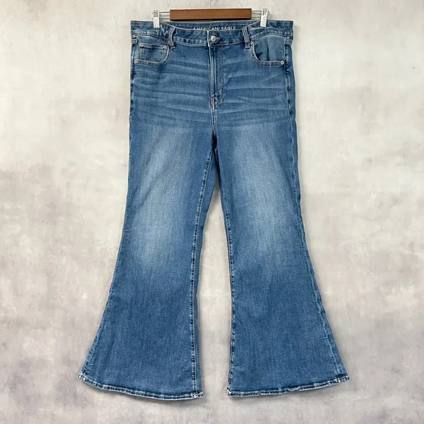American Eagle Festival Flare Jeans Womens 18 Regular Next Level Stretch Western - Image 15