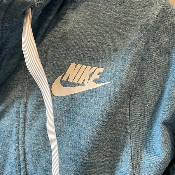 Nike Blue Full-Zip Hoodie - Image 4