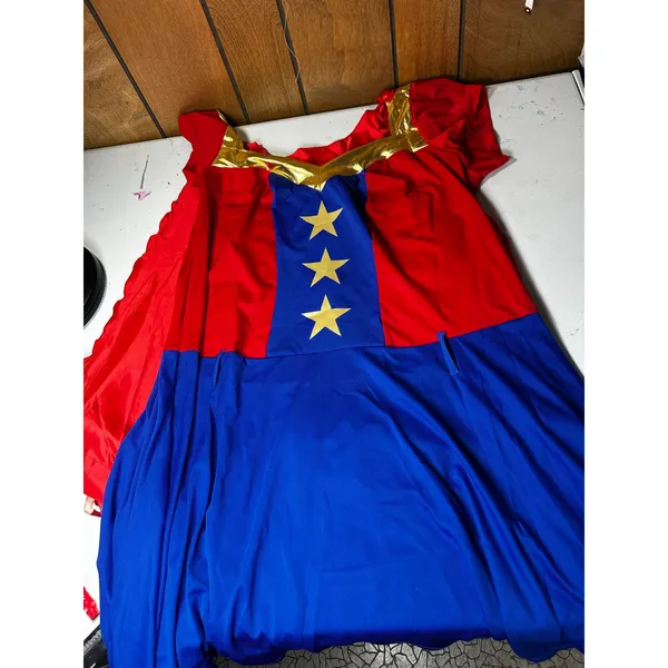 Leg Avenue Comic Book Girl Costume Plus Size 1X/2X Superhero 3 Piece Red Blue - Image 4