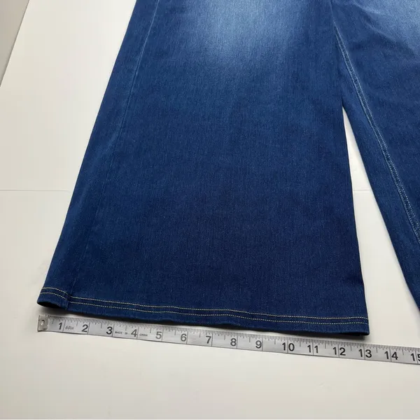 Halara Flex Women High Waisted Pocket Baggy Wide Leg Pull-On Stretch Jean XL NEW - Image 12