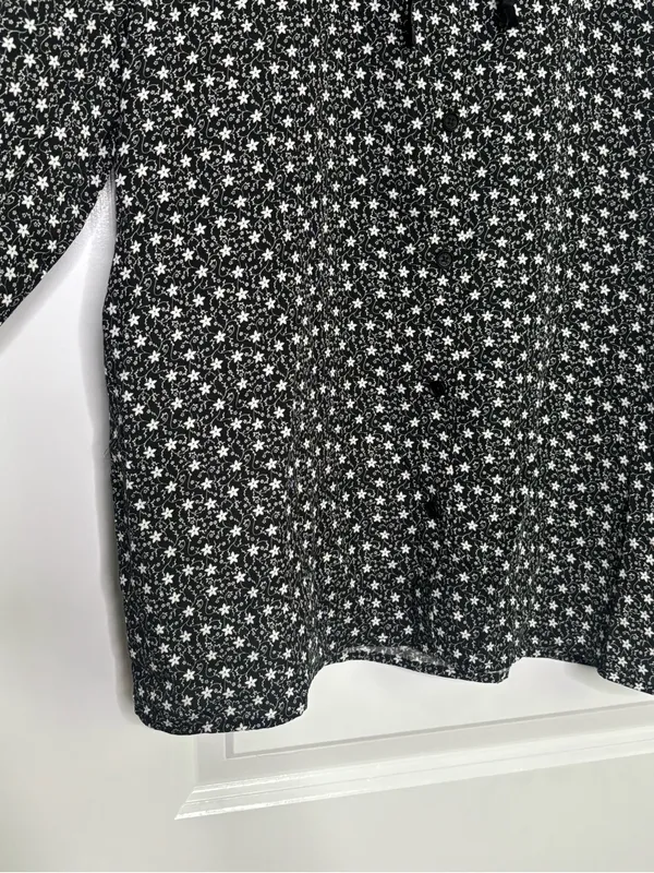Barbour Floral Print Cottage-core Button Up Francesca Shirt with Lace Collar - Image 5