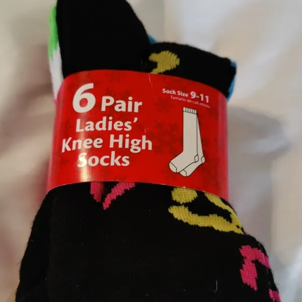 Ladies knee high socks Black - Image 7