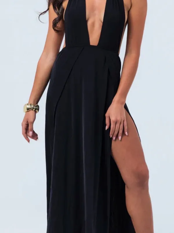 Biosphere Maxi Dress Black in size large - Image 2