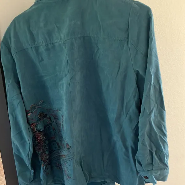 FINAL MARKDOWN Erin London ultra suede blouse large - Image 5
