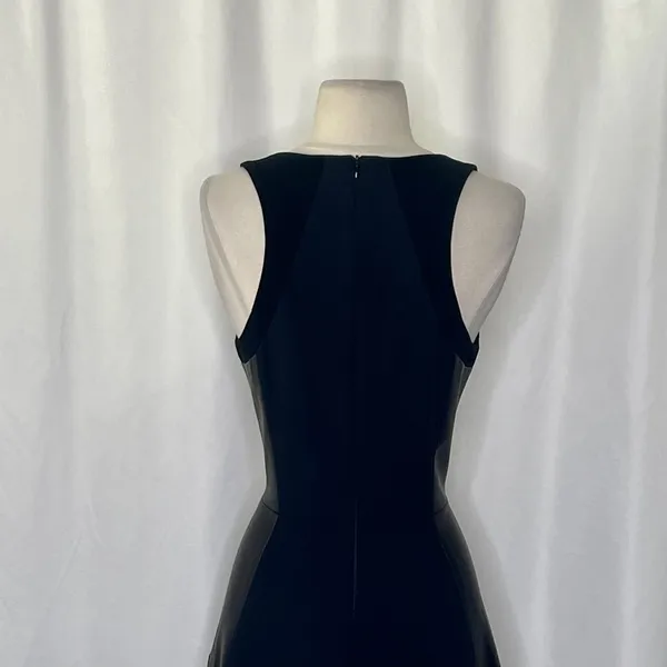 RAG & BONE Leather Montrose Fit‎ N' Flare Little Black Dress Panel Mini Size 6 - Image 10