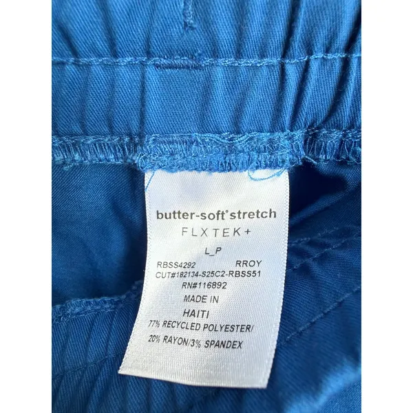 Butter-Soft Stretch‎ FLXTEK+ Royal Blue Scrub Pants Size Petite Large NEW - Image 4