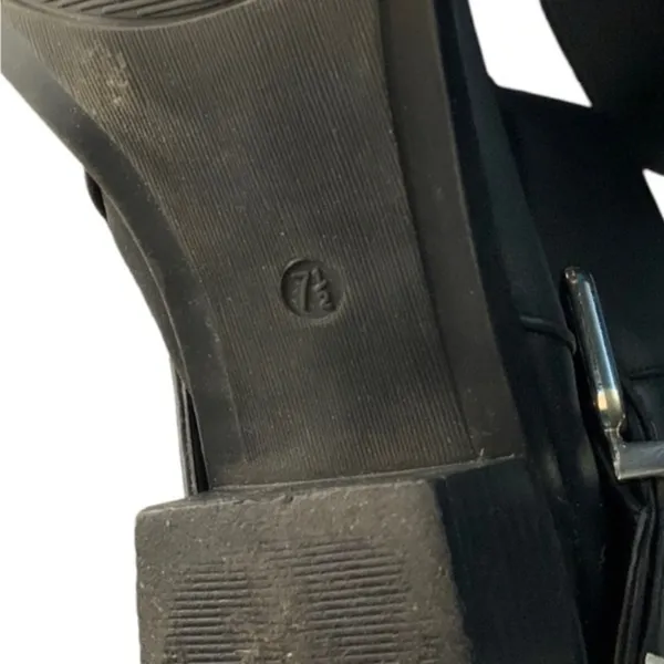 Breckelles belted boots black moto biker 7.5 comfort low heel‎ edgy comfort - Image 6