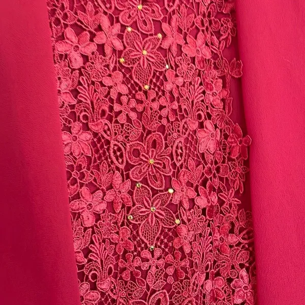 Ursula of Switzerland vintage pink lace cape dress 6 - Image 5