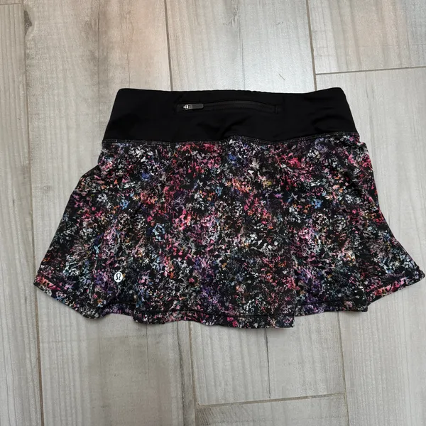 Lululemon Pace Rival Mid-Rise Skirt Floral Spray Multi Size 2 EUC W8A95R - Image 4