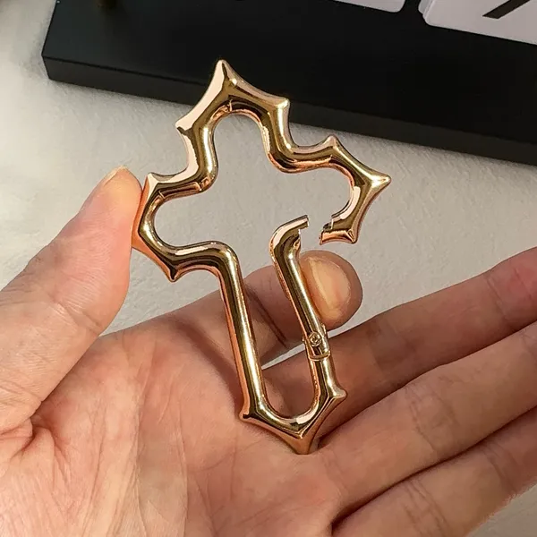Car Keychain for Men Women Hollow Cross Design Carabiner Keychain Bag Charm - Image 6