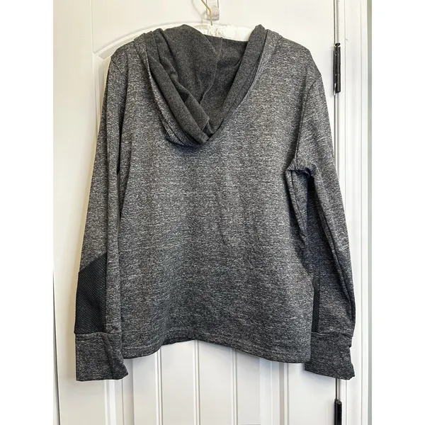Litletics Gray Full Zip Women’s Hooded Performance Jacket XL Stretch Athleisure - Image 4