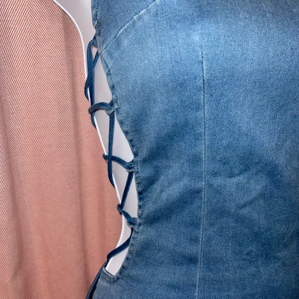 Mebon Denim Dress Blue Size L - Image 3