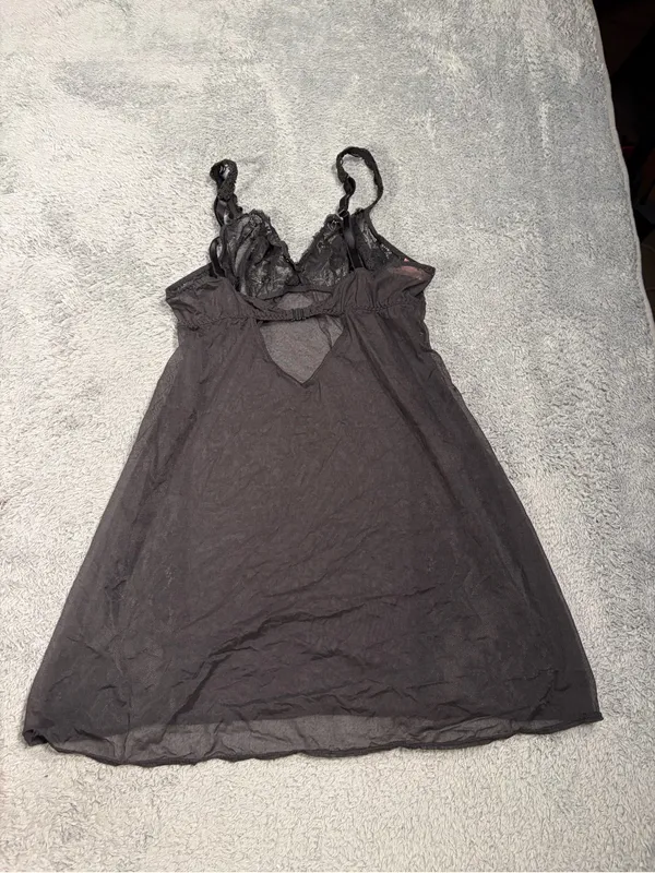 Victoria’s Secret Black Lace Slip Nightdress y2K medium - Image 8