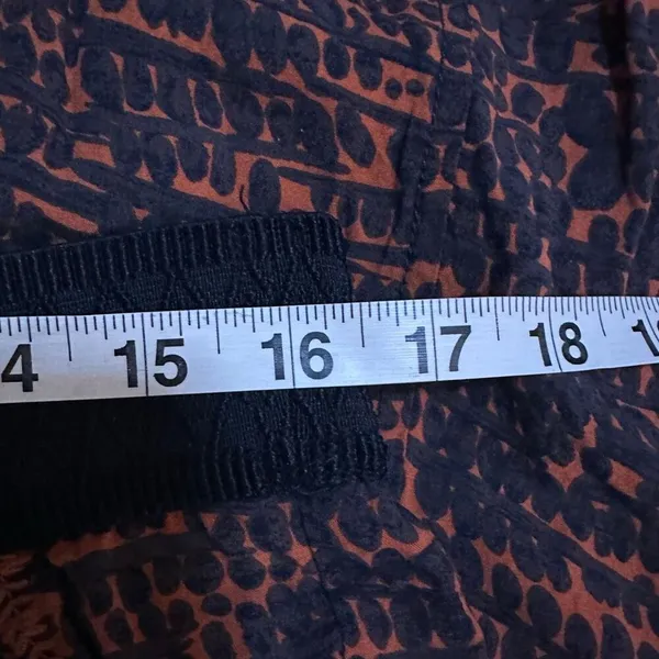 Anthropologie Hei Hei kiri kiti pants orange black medium pull on - Image 8