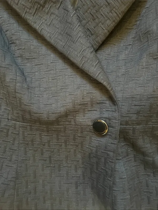 Vintage Y2K The Limited Black Textured Cropped Blazer Shawl Collar 2000s | XS - Image 5
