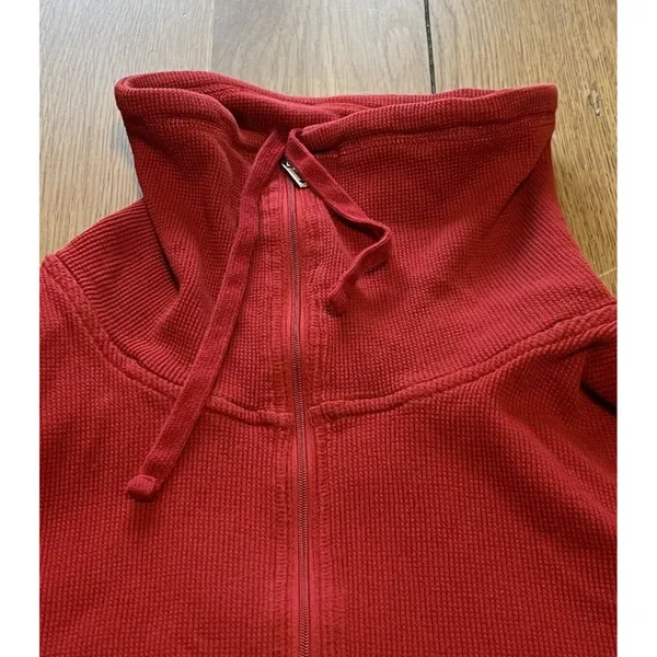 Lauren Ralph Lauren Active Sweater Women Size Measured Red Embroidred‎ 1/4 Zip - Image 6