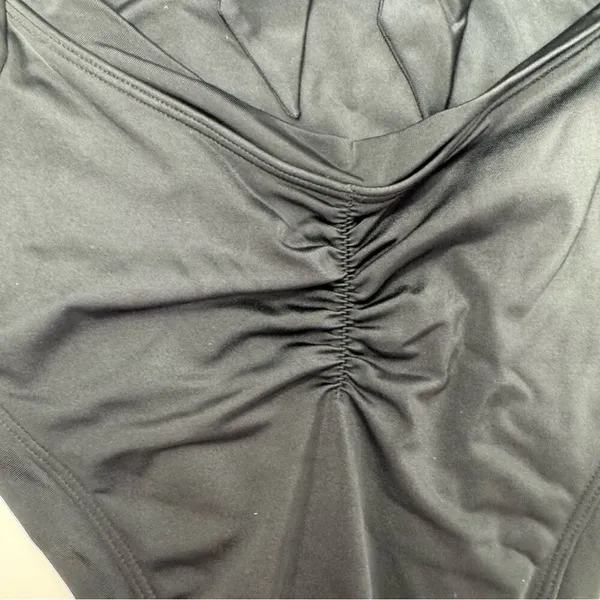 We Are‎ HAH Size S Pull Thru 1 Piece Bodysuit Swimsuit Black Cheeky Halter NEW - Image 7