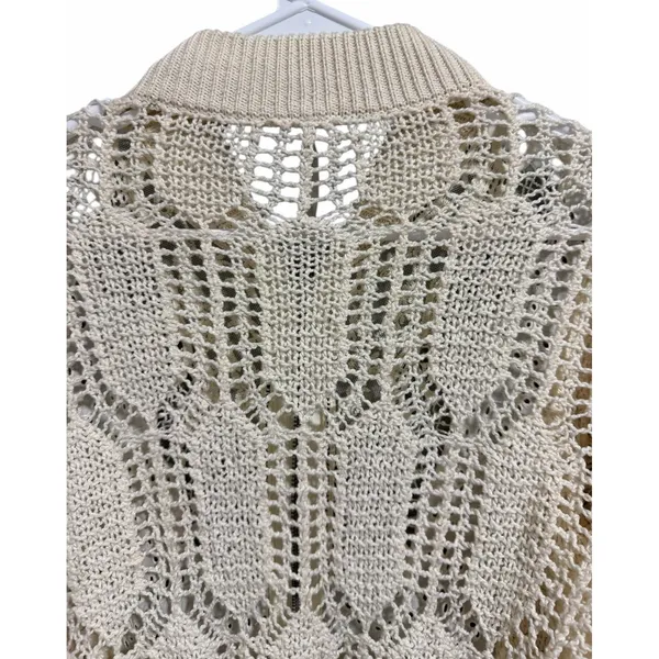 Free People‎ Sun Storm Bomber Jacket Ivory Women's Size Small - Image 4