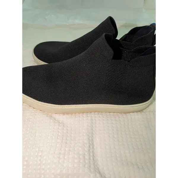 Women's Rothy's The Chelsea Knit Pull On Black Boots Size 10 - Image 4