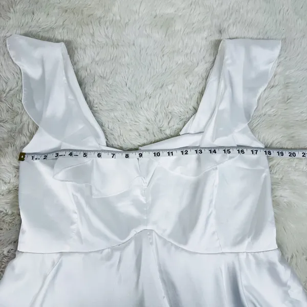 SHOW ME YOUR MUMU‎ Reese White Ruffle Dress Size 1X Bridal Shower Beach Wedding - Image 13