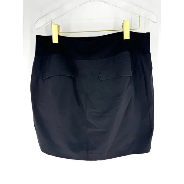 Athleta Womens Black‎ Active Skort Size 12 Hiking Tennis Skirt with Zip Pockets - Image 4