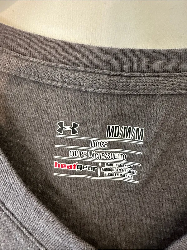 Under Armour Women's Charcoal V-Neck Tee with Lime Logo - Image 2