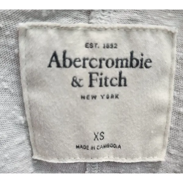 Abercrombie Fitch Women's‎ XS White 3/4 Sleeve Scoop Neck Top Shirt Casual - Image 4