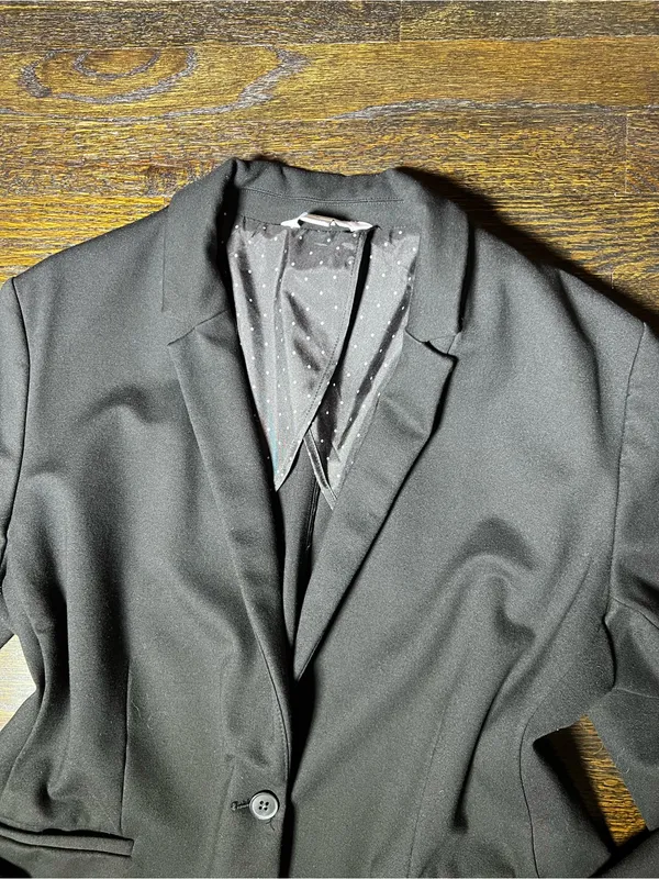 Old Navy Classic Ponte Knit Blazer Black XL - Image 4