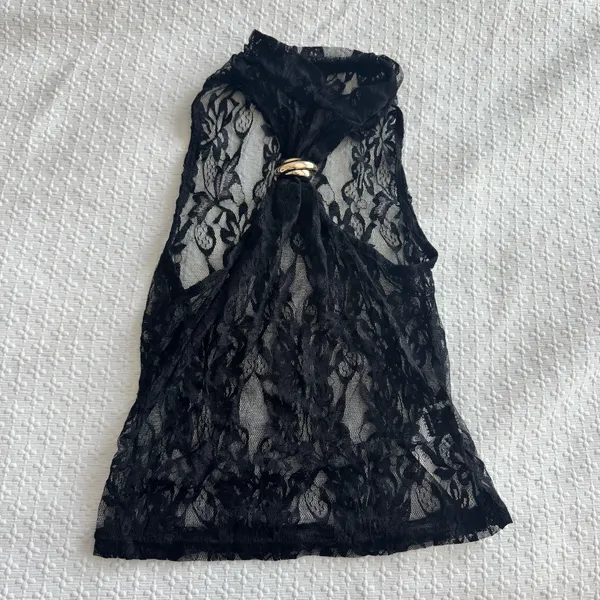 SHEIN Siren Gaze Black See-Through Lace Camisole | Small (S) - Image 2