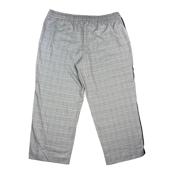 Nine West‎ Wide Leg Plaid Pant Brown Black Side Stripe Drawstring 1X Sporty Chic - Image 8