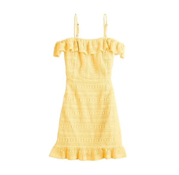 Live to be spoiled Ruffled crochet off the shoulder dress - Image 2
