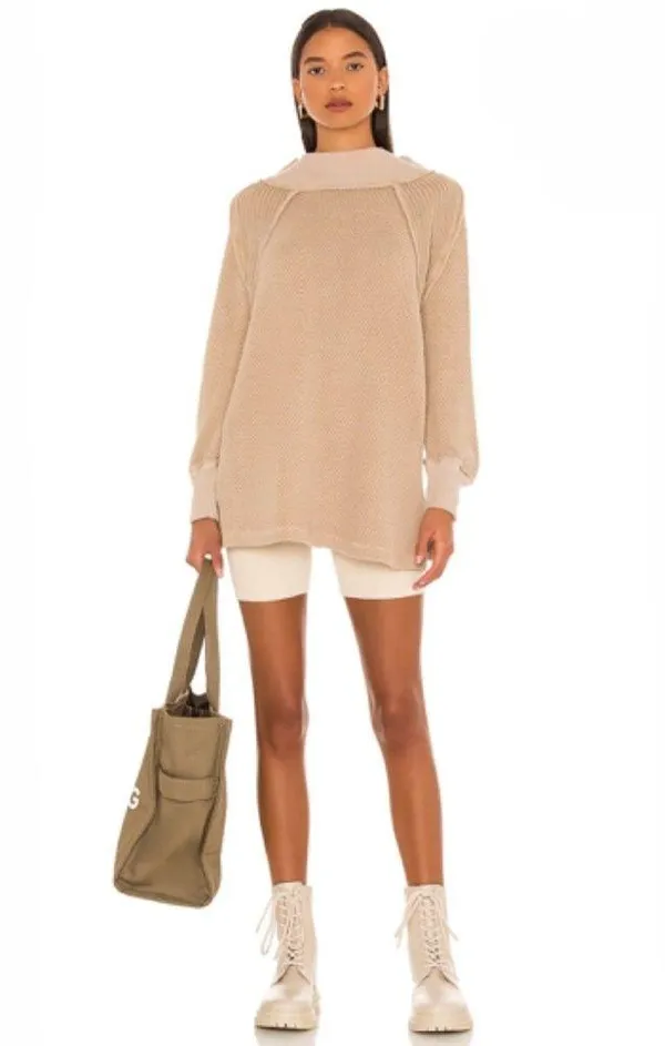 Free People She's A Keeper Winter Wheat Top Size XS NWT Reg $88. - Image 4