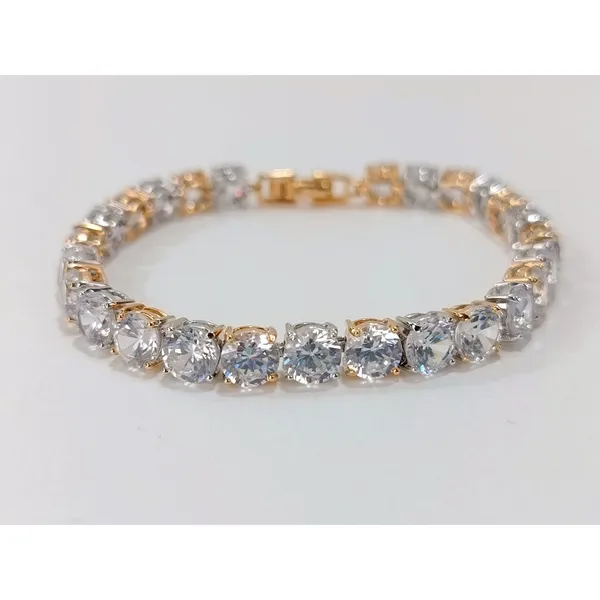 Golden Time Tennis Bracelet with Cubic Zirconia in 18k Gold Plated - Image 2