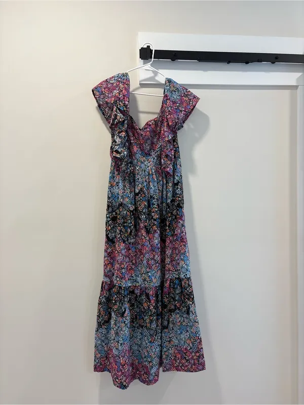 Anthropologie Clementina Eyelet Maxi Dress Size Large - Image 2