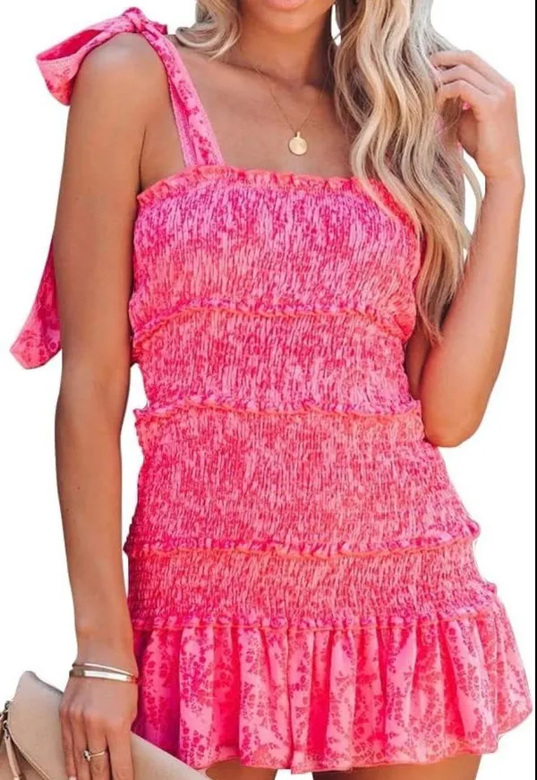 Boutique Smocked Floral Dress - Image 4