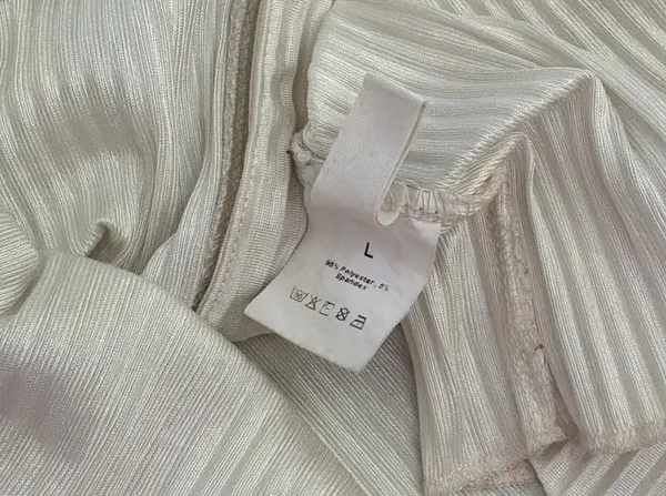 Lyaner Cream Pleated Short Sleeve Button Up Blouse White - Image 6