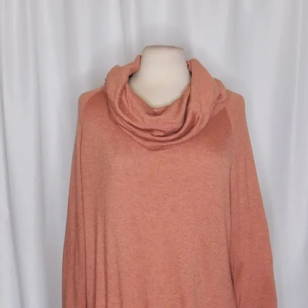 JOIE‎ Wesley Cowl Neck Slouchy Sweater Heather Pale Clay Pullover Knit Medium - Image 3