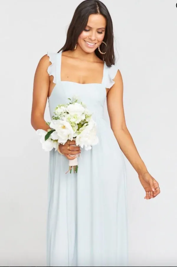 Show Me Your Mumu June Maxi Chiffon Bridesmaid Dress, Color: Icy Blue - Image 2