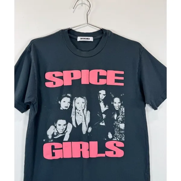 Daydreamer Womens T Shirt Black Spice Girls Photo Tee Crewneck Short Sleeve XS - Image 7